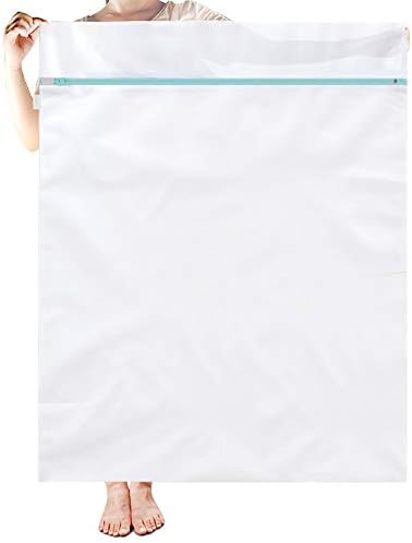 OTraki Large Mesh Washing Bag 43 x 35 Inch XXL Mesh Laundry Bag, Blue