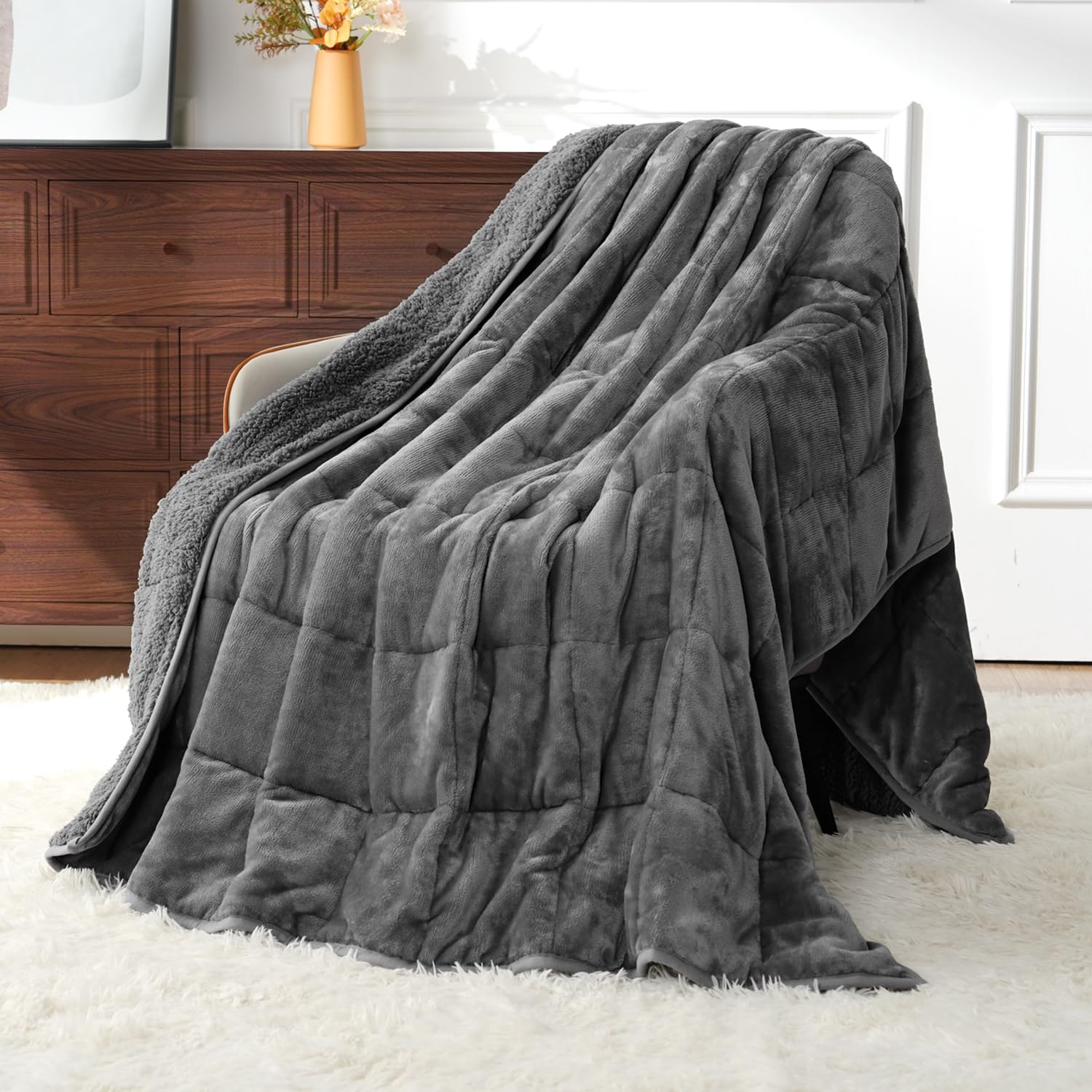 Uttermara Weighted Blankets for Adults Queen Size, 15lbs 60x80 Inches