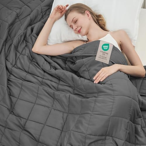 Weighted Blanket for Adults 20 lbs twin full size grey
