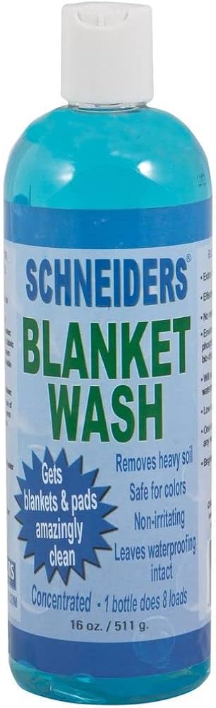 Schneiders Horse Blanket Wash | Transformative Equine Care | Wash in Waterproofing | Horse Blanket Wash Revives & Protects | Eco-Friendly Formula | Size 16 oz