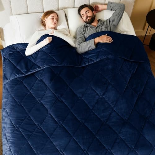 L'AGRATY King Size Weighted Blanket for Adults 30lbs, 88"x104" Cooling