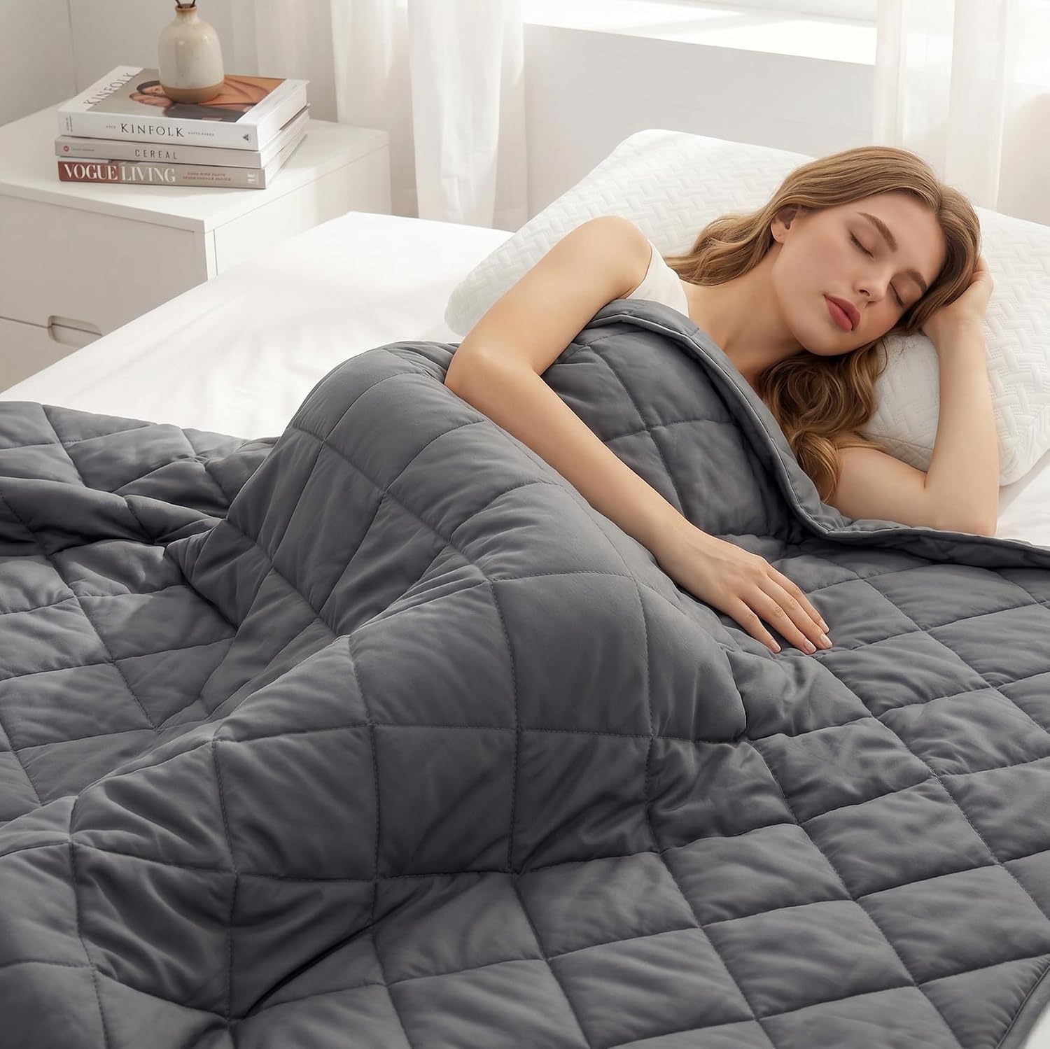 Weighted Blanket for Adults Queen Size Soft Cotton
